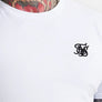 SikSilk - White Essential Short Sleeve Muscle Fit T-Shirt